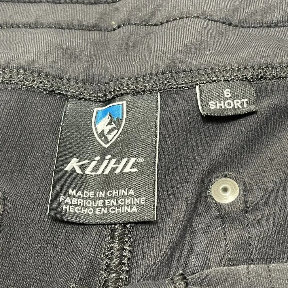 Kuhl Mova Cargo Pants Hiking Yoga Straight Women Size 6 Short Black Pocket Tie - Picture 10 of 12